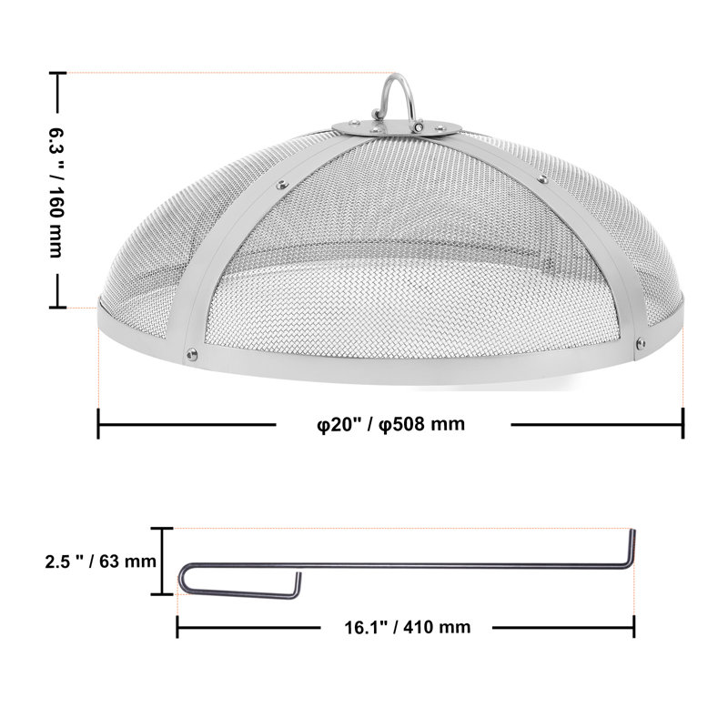 VEVOR Round Stainless Steel Spark Screen Wayfair